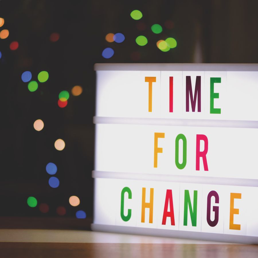 Time for change sign with led light 2277784